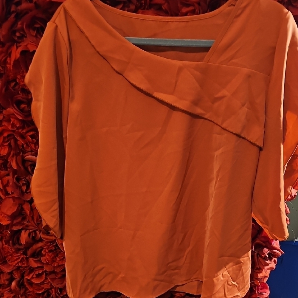 Shein Women's Orange Blouse Size XXL NWT (BAG)